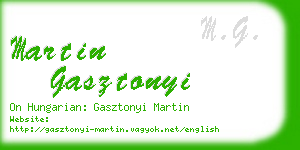 martin gasztonyi business card